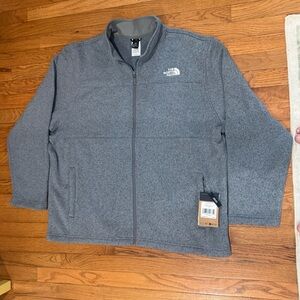 NWT The North Face GORDON LYONS Full Zip Sweater Knit Fleece Jacket Gray 2XL